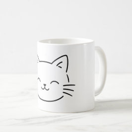 Taza De Café Simple Aesthetic Kitty Design