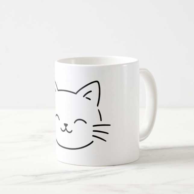 Taza De Café Simple Aesthetic Kitty Design (Anverso derecho)