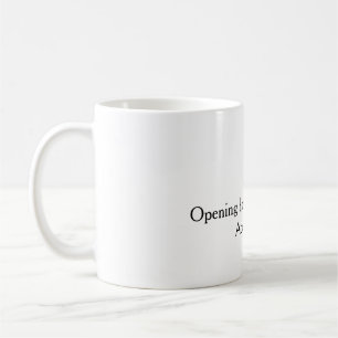Taza De Café Simple apertura de bienvenida código de barras QR