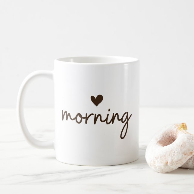 Taza De Café Simple Brown "Morning" (Con donut)