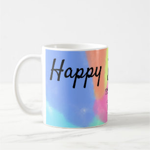 Taza De Café simple caligrafía minimalista feliz cumpleaños per