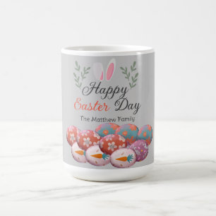 Taza De Café simple caligrafía moderna Familia feliz Pascua