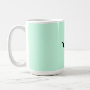 Taza De Café Simple color sólido agregar texto nombre monograma