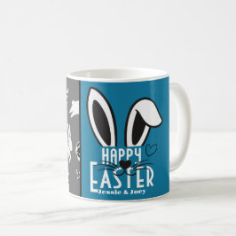 Taza De Café simple conejito de Pascua simple lindo personaliza