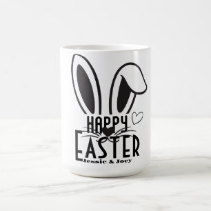 Taza De Café simple conejito de Pascua simple lindo personaliza