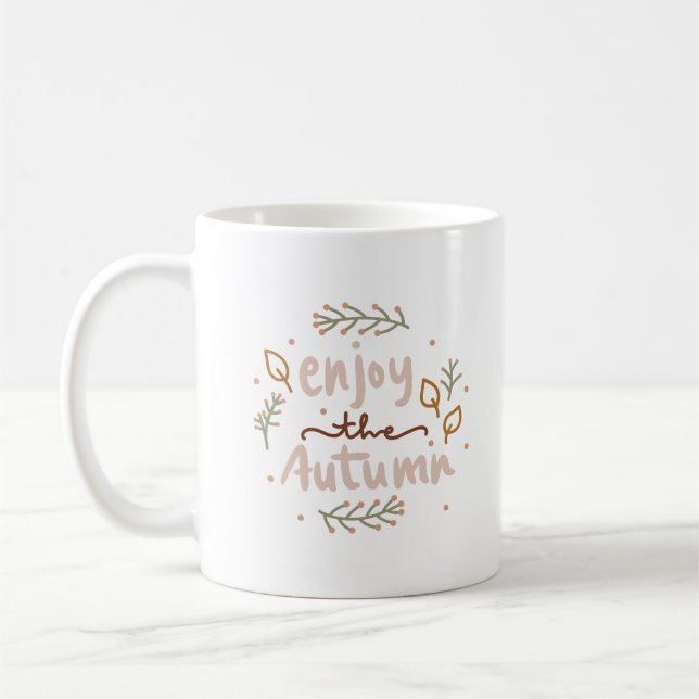 Taza De Café Simple Cozy Beauty Charming Enjoy The Autumn (Izquierda)
