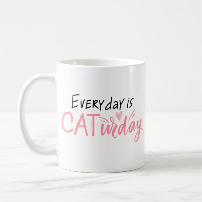 Taza De Café Simple diversión juguetón Gato Lover Encantador Li (Izquierda)