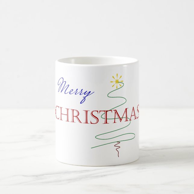 Taza De Café Simple Feliz Navidad Mug (Centro)