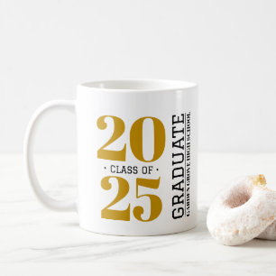Taza De Café Simple graduación moderna Cerámica Mug - Amarillo
