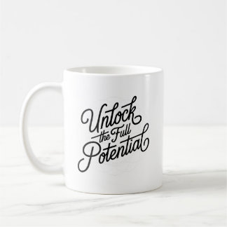 Taza De Café Simple Hand Letter Unlock the Full Potentional