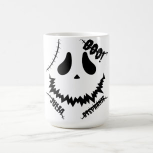 Taza De Café Simple Happy Halloween Familia y amigos