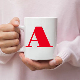 Taza De Café Simple Initial letter |Monogram Cool