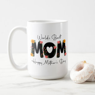 Taza De Café Simple La Mejor Mamá del Mundo Día de la Madre Cal