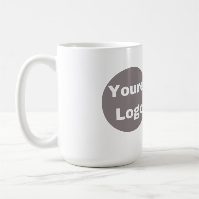 Taza De Café Simple Logo and Text Business  personallze (Izquierda)