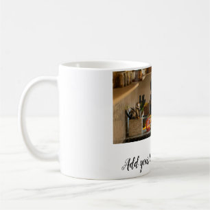 Taza De Café simple minimal agregar foto collage nombre familia