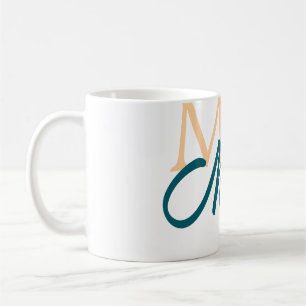 Taza De Café simple minimal agregar nombre monograma naranja az