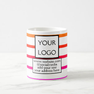 Taza De Café simple minimal agregue su logo/diseño aquí negocio