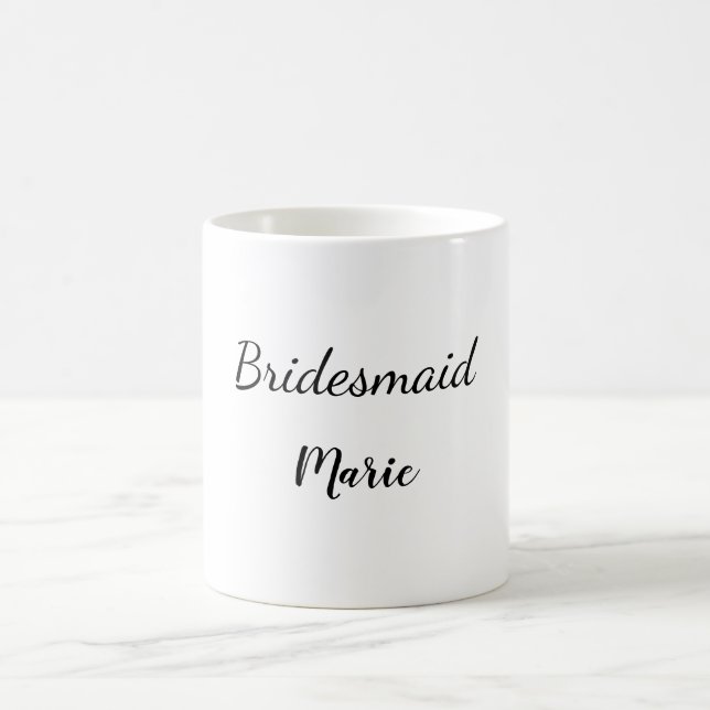 Taza De Café SIMPLE MINIMAL agregue su nombre personalizado de  (Centro)