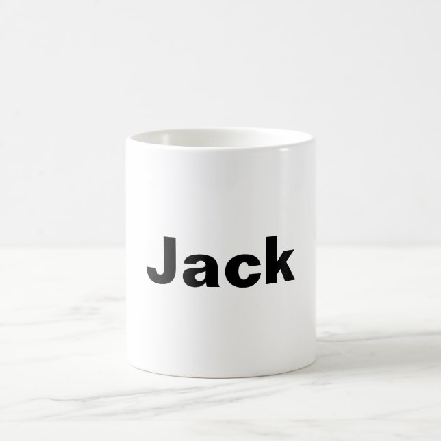 Taza De Café SIMPLE MINIMAL añada tu nombre personalizado groom (Centro)
