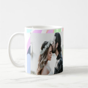 Taza De Café simple minimal añade tu nombre foto pintura pastel