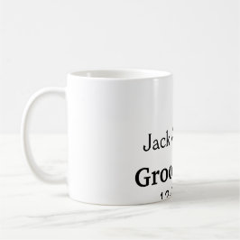 Taza De Café SIMPLE MINIMAL añade tu nombre groomsman personali