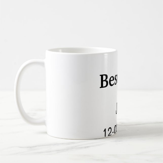 Taza De Café SIMPLE MINIMAL añade tu nombre padrino personaliza (Izquierda)