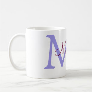 Taza De Café simple minimal añadir nombre monograma rosa rojo  
