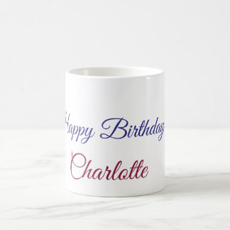 Taza De Café SIMPLE MINIMAL.CUTIE ADD NAME BABY happy birthday 