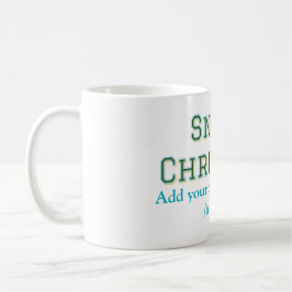 Taza De Café Simple minimal green happy holidays Christmas 