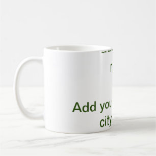 Taza De Café Simple minimal verde añade tu texto nombre foto pe