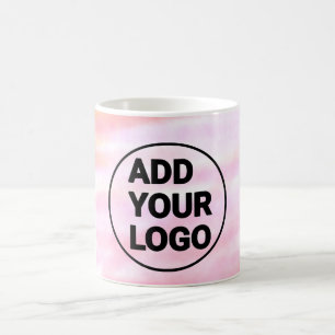 Taza De Café Simple minimalista agua rosa agregar logotipo empr