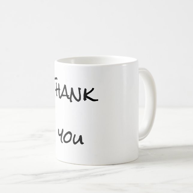 Taza De Café Simple minimalista elegante gracias personalizado  (Anverso derecho)