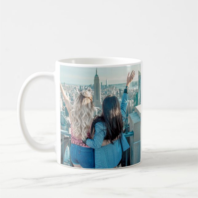 Taza De Café simple mínimo añadir el nombre de la foto de la da (Izquierda)