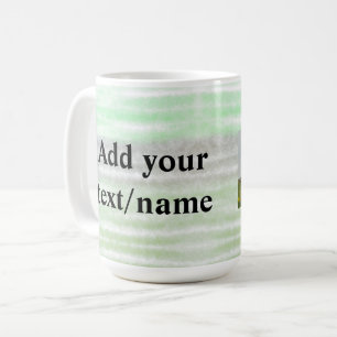 Taza De Café simple mínimo añadir el nombre foto acuarela