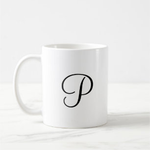 Taza De Café simple mínimo añadir el texto foto monograma