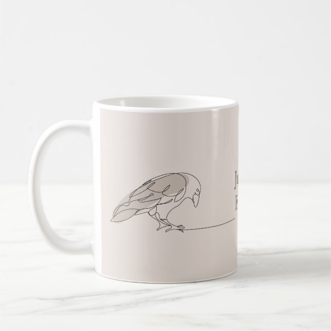 Taza De Café Simple Moderno Dos Pájaros Rompidos Corazones roto (Izquierda)