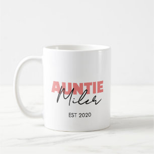 Taza De Café Simple Moderno Personalizado Elegante Rosa Limpio