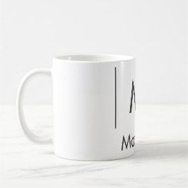Taza De Café Simple monograma elegante líneas nombre hombre pad