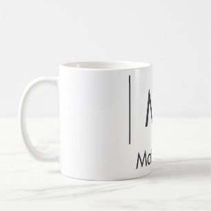 Taza De Café Simple monograma elegante nombre líneas hombre pad