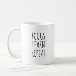 Taza De Café Simple Motivación Manuscrito Enfoque Estudiante