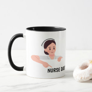 Taza de café Simple Nurse   enfermera de guardia