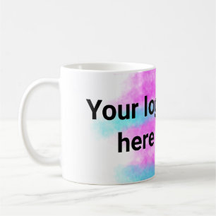 Taza De Café Simple pi rojo acuarela agregue su logotipo texto