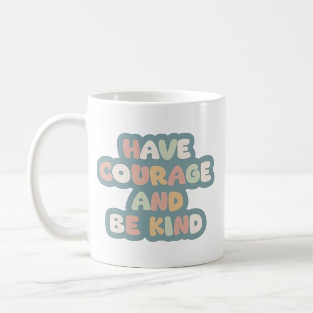 Taza De Café Simple Positividad Cita Autoconfianza Audaz Retro (Izquierda)