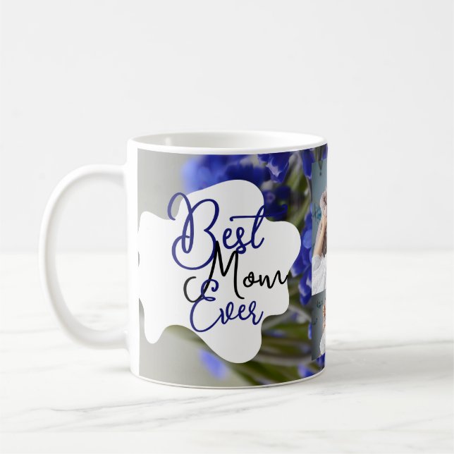 Taza De Café Simple primer día de la madre regalo tres Collages (Izquierda)