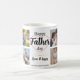 Taza De Café Simple Primer Día del Padre Collage de Imágenes