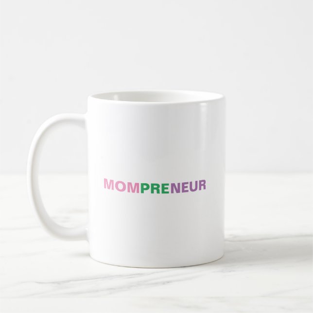 Taza De Café Simple Proud Mompreneur (Izquierda)