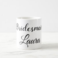 Simple regalo de dama de honor minimalista añadir