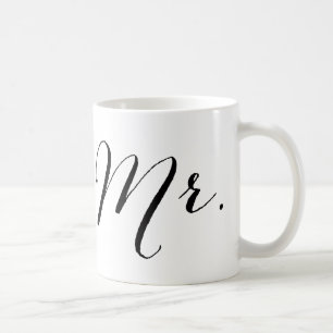 Taza De Café Simple regalo Mr. Script Elegante y moderno Groom 