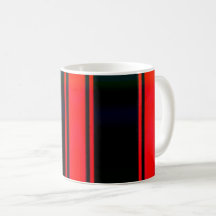 Simple Rojo Y Negro Tirado Café Mug