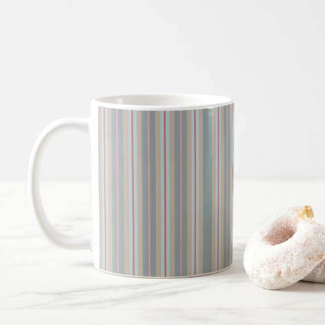 Taza De Café Simple Stripe Mug (Con donut)